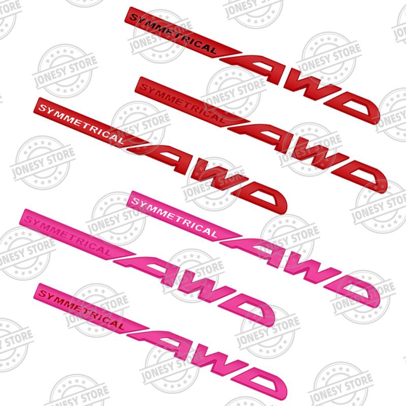 Auto Metal SYMMETRICAL AWD Logo 3D Badge Lettering Decals Trunk Sticker For Subaru Legacy XV Outback Forester Impreza BRZ STI VV444