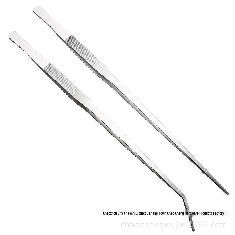 Stainless Steel Aquatic Plant Trimming Set: Tweezers, Scissors, and Planting Clips for Fish Tank Aquascaping