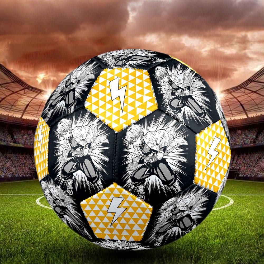 1pc Demon Slayer Kimetsu No Yaiba Soccer Ball Size 5 Indoor Soccer Ball Fashion Colorful Backyard Game - Great For Sports Fans Gift HE26