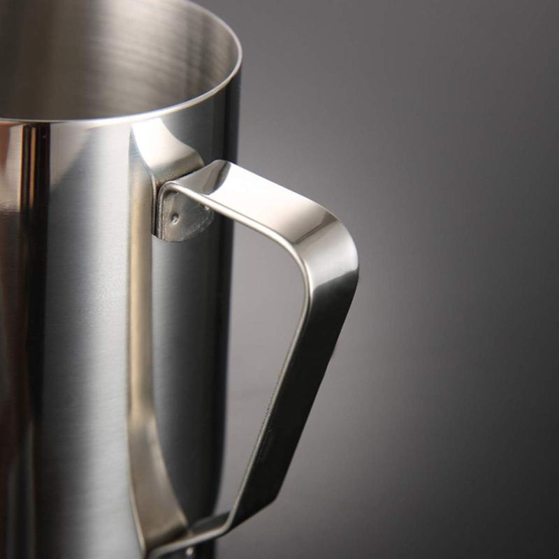 350/600/1000ml Milk Jugs Fashion Stainless Steel Milk Craft Milk Frothing Pitcher Coffee Latte Frothing Art Jug Mug Cup