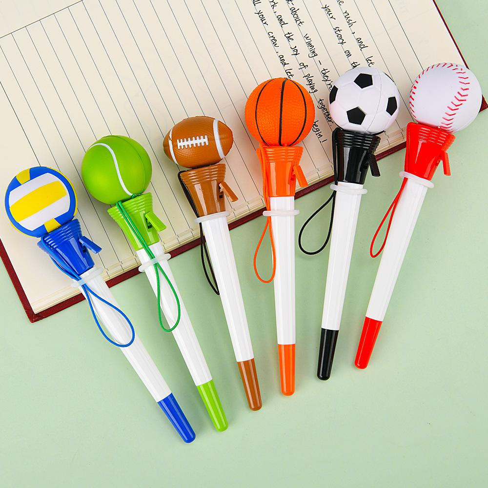 Creative Stress Relief Catapult Neutral Pen Vent Can Pinch Football Shaped Water Pen Funny Stationery