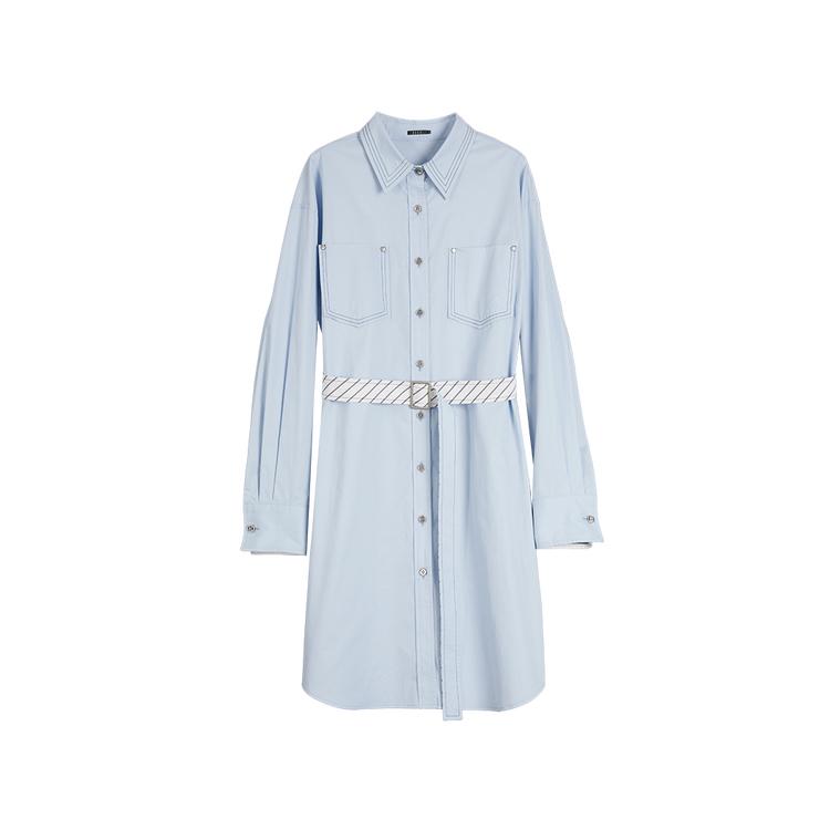Elle Commuter Minimalist Comfortable Elegant Long Sleeve Dress Women dresses Blue EL40053