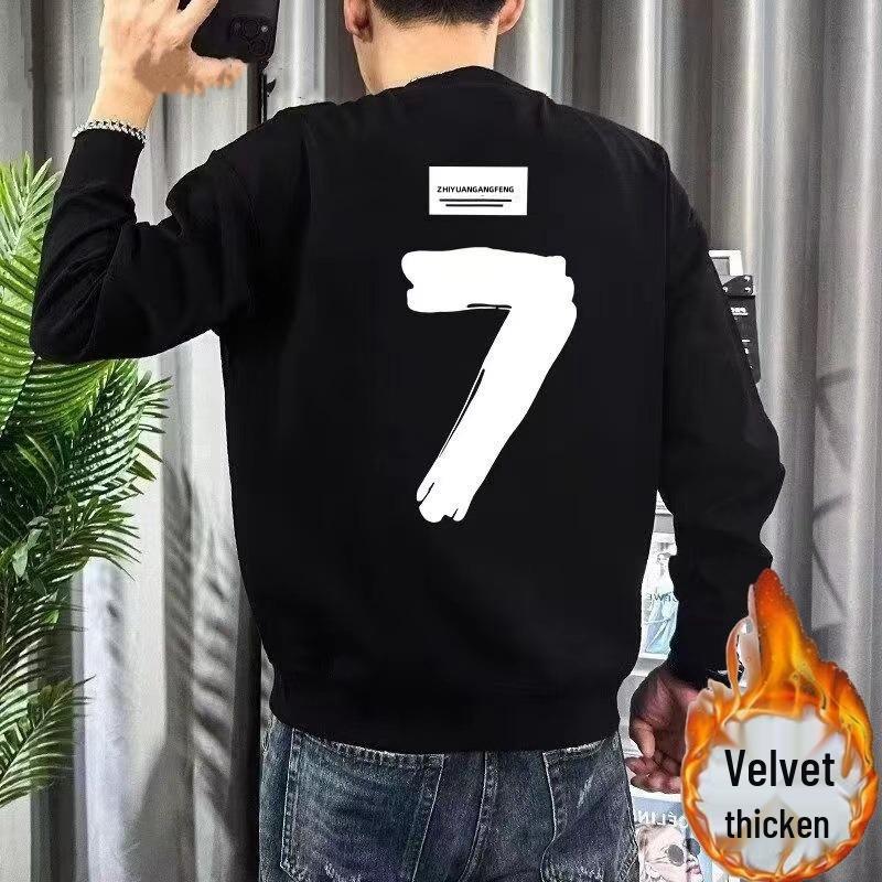 

Мужская хлопковая толстовка с длинным рукавом - Модная и универсальная осенне-зимняя вещь M