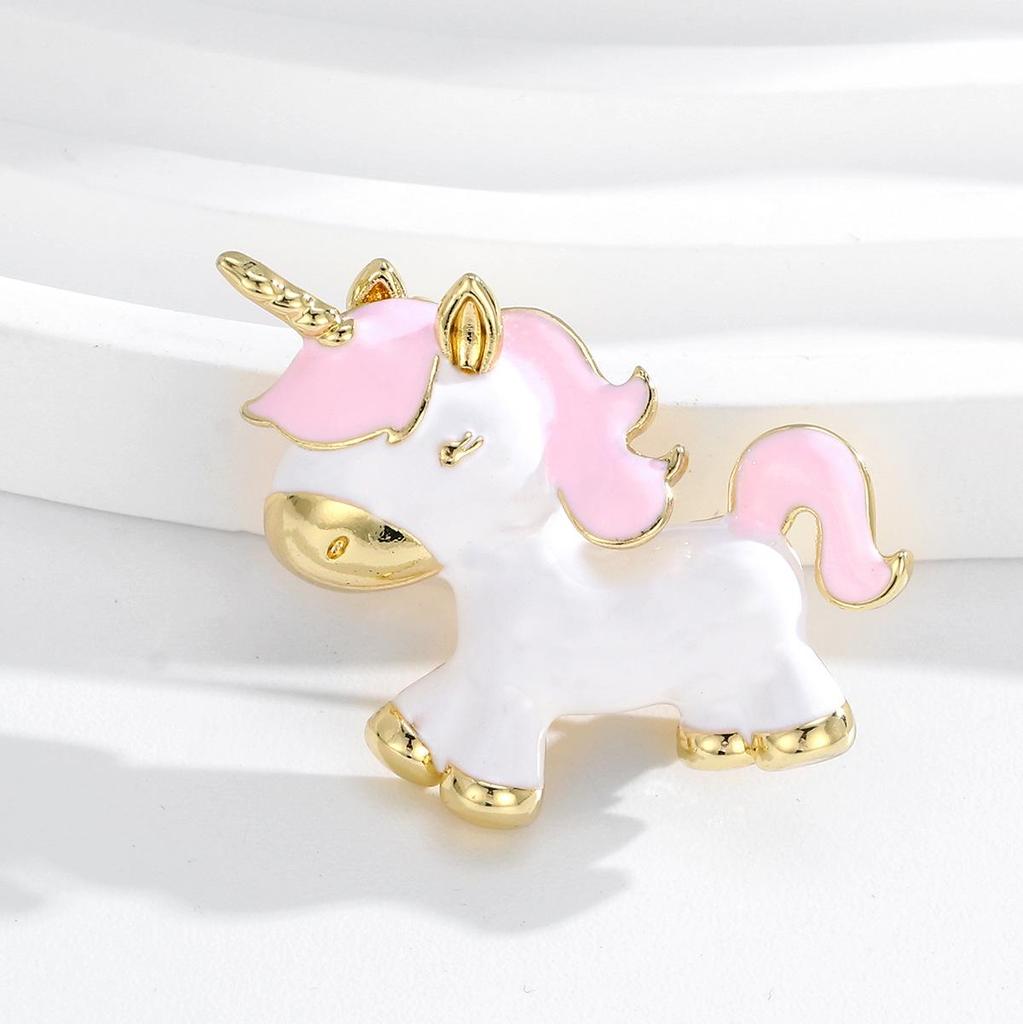 Simple Classic Unicorn Pegasus Brooch - Versatile, Fashionable, and Exquisite Cartoon Jewelry Pin