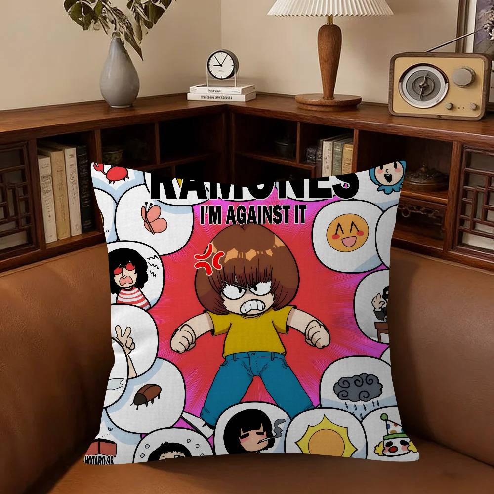 Band Punk R-Ramones Anime Cushion Cover 30X50 Polyester Sofa Cushions Decorative Throw Pillows Home Decoration Pillowcover