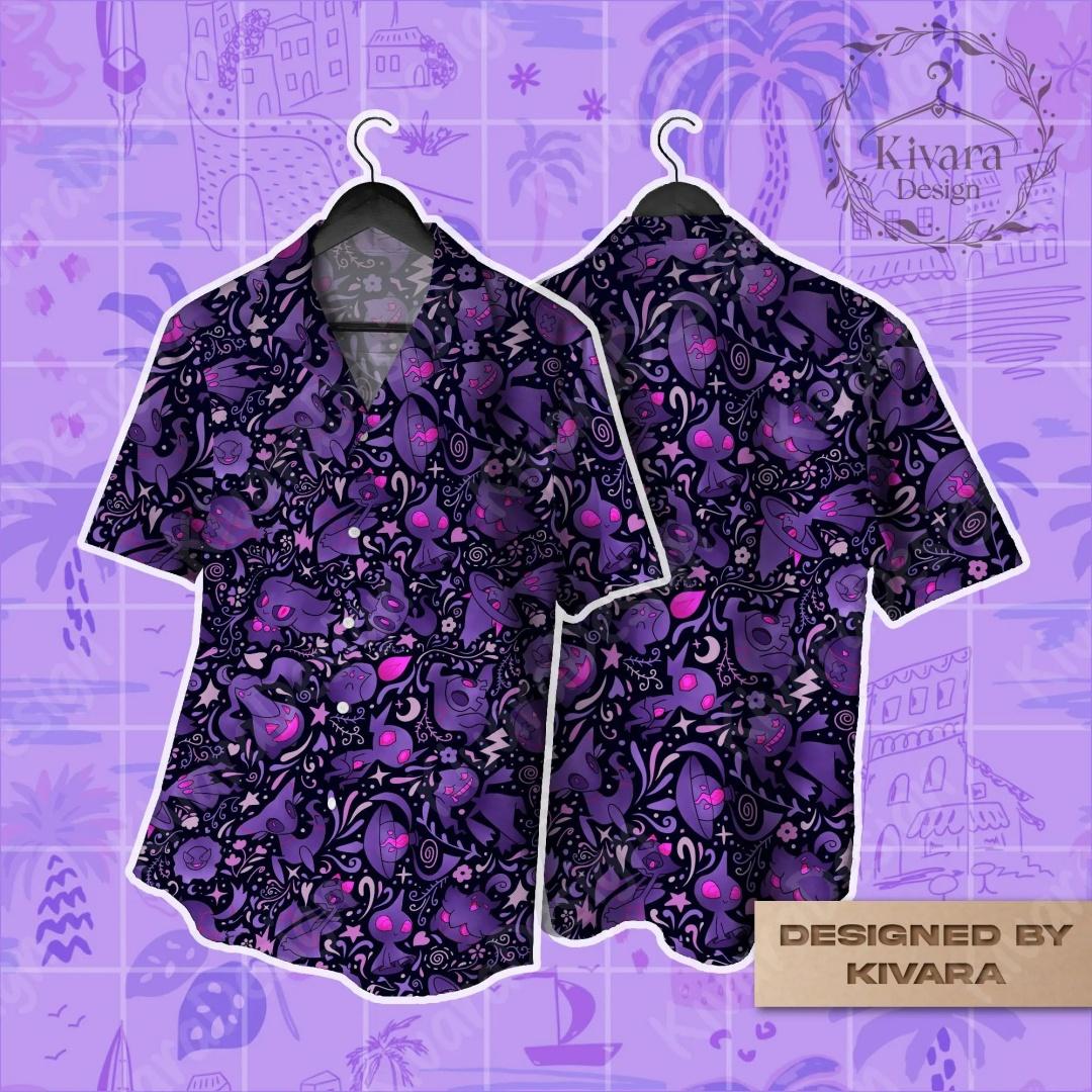 Spooky Hawaiian Shirt Pokémon Anime Inspired Shirt Gift Summer Leisure Men s T-Shirt S