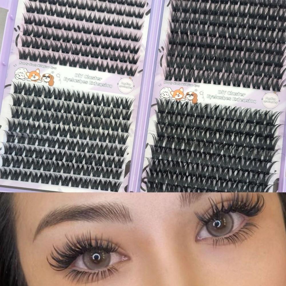 10/20/32Rows Mixed Length Dense Grafted False Eyelashes 12-16MM DIY Lashes Extension  Daily