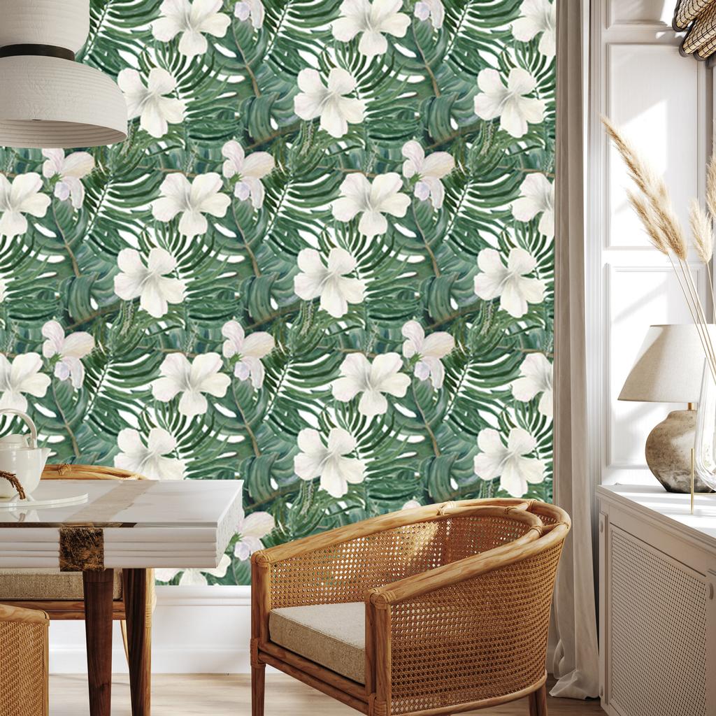 Palm Leaves Wallpaper for Living Room and Bedroom 50x1000