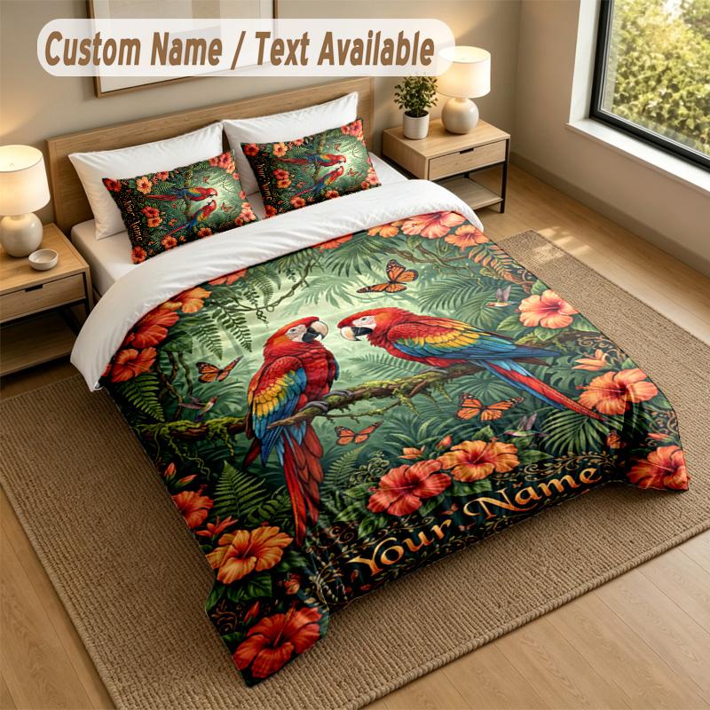 Adventure Journey Theme Personalized 3Pcs Bedding Set Custom Text & Name 1 Sheet 2 Pillowcases Household Bedding 1pc