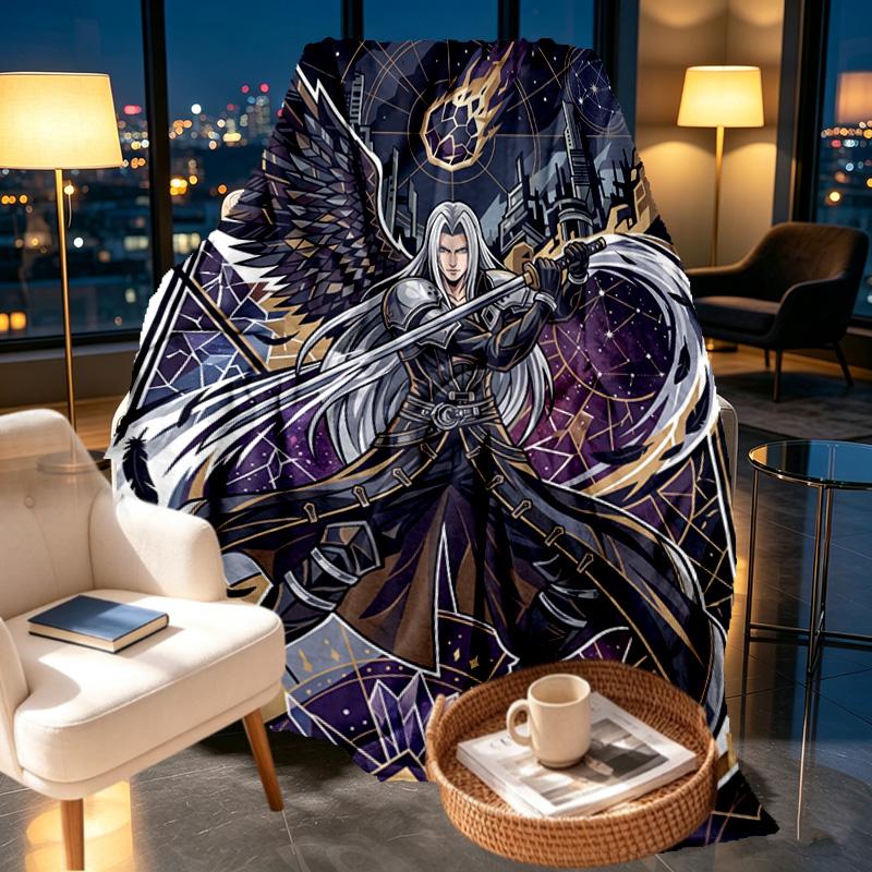 Final Fantasy Print Blanket - Soft & Comfortable, for Bedroom, Travel, Sofa, Home Decoration - Birthday Christmas Gift for Friend