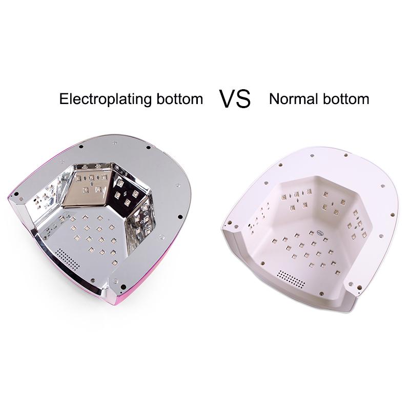 96W Mirror Reflective Bottom Nail Lamp Gel Polish Dryer Manicure Machine UV Light for Nails Professional Nail UV LED Lamp