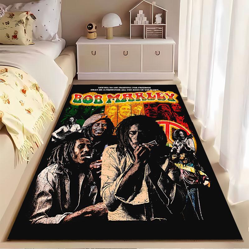Bob Marley Reggae Art Carpet Suitable As a Non-slip Mat for the Living Room or Bedroom Sofa