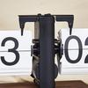 Retro Flip Clock Wooden Metal Novelty Page Turning Table Clock Creativity Decorative Watch House Table Decoration Accessories