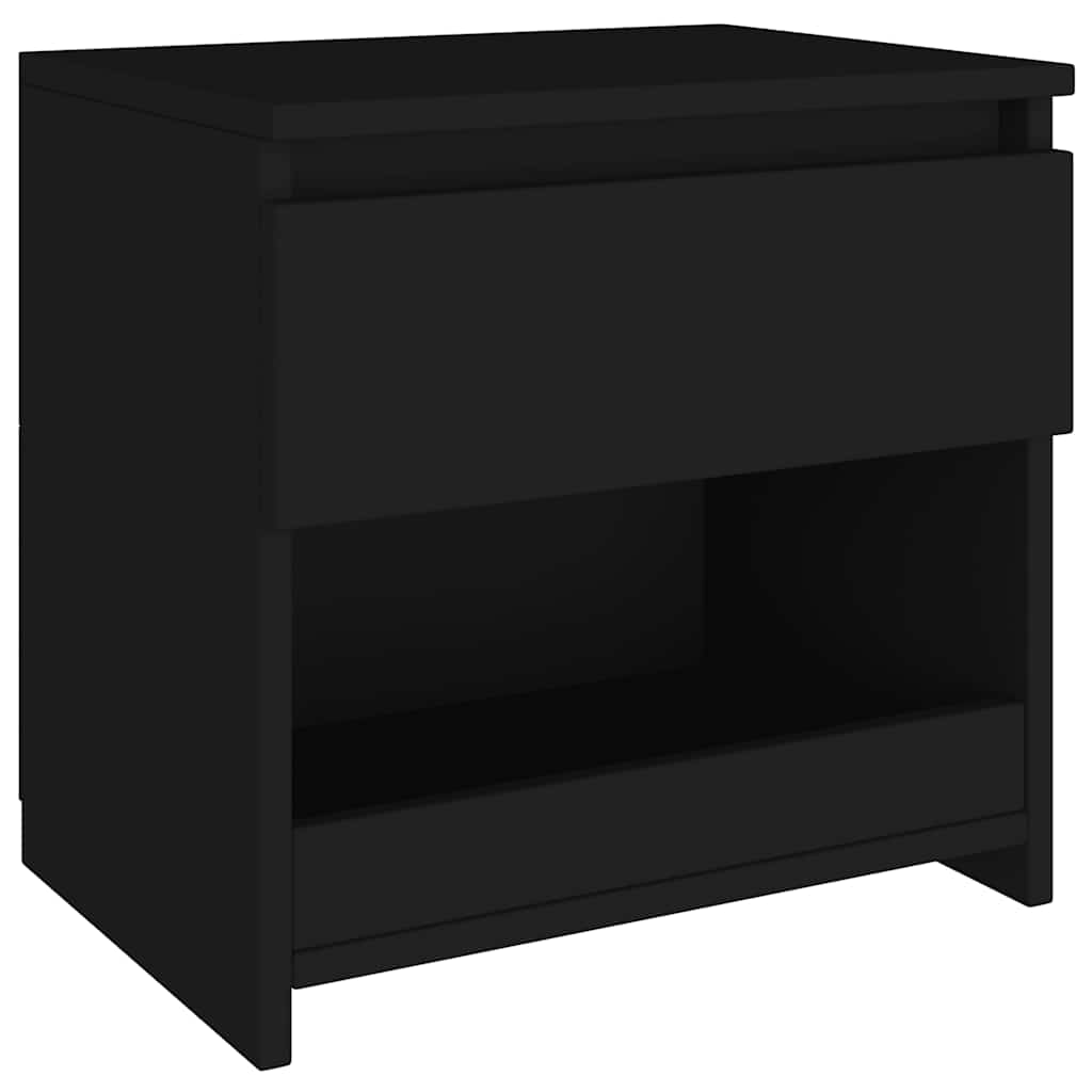 vidaXL Nachttische 2 Stk. Schwarz 40x30x39 cm Holzwerkstoff
