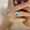 Zhuozhifan 925 Silver 1.5 Carat Paraiba Pigeon Egg Ring - Luxury Hot Seller