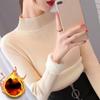 Slim Thicken Knitted Sweater Pullovers Woman Winter Sweater Casual Fleece Lined Warm Knitwear Tops