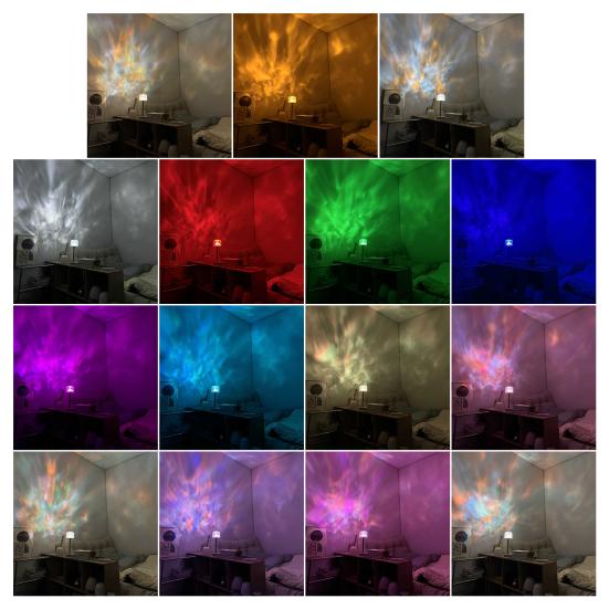 LED Night Light with Remote Control Dimmable Rechargeable 16 Colors