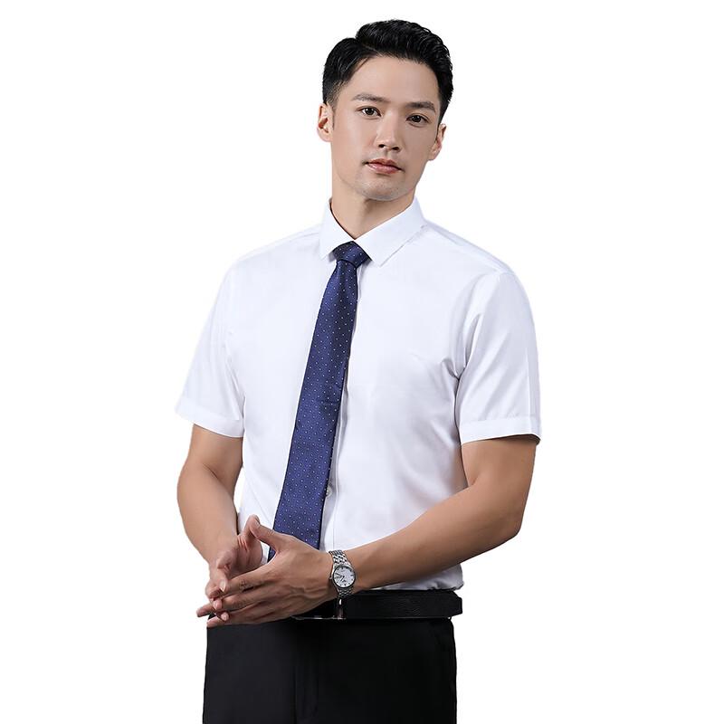 FAWODENG Business Casual Non-Iron Short Sleeve Shirt