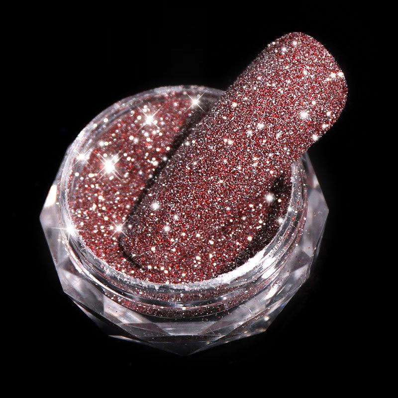 1Box Holographic Nail Glitter Laser Shiny Nail Art Sequins Silver Diamond Powder Dust Gel Nail Polish Manicure Decor