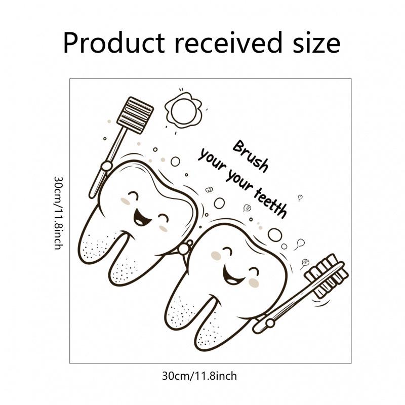 Tooth Fairy Brushing Teeth Cute Wall Sticker for Washbasin/Dorm 20*20CM