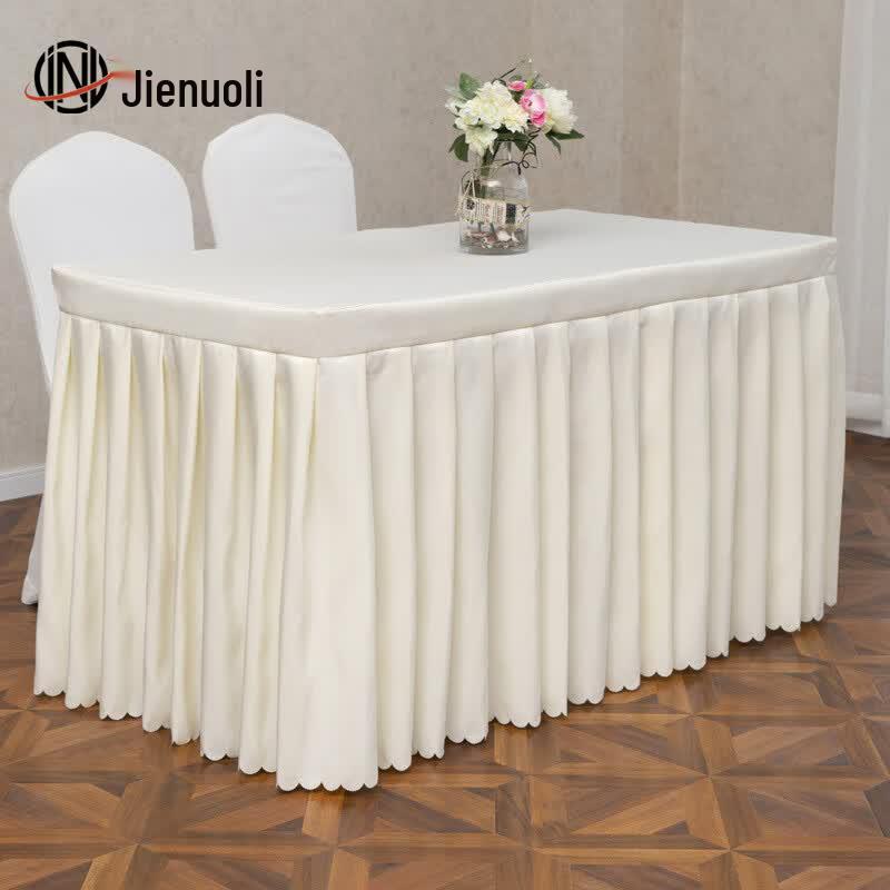 JNL Conference Table Skirt Tablecloth 120x60x75cm грязно-белый