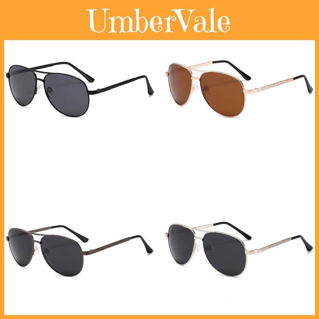 Stylish Black Metal Frame Polarized Sunglasses Men's Driving Fishing Eye Protection Glasses Uv400