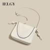 IELGY Exquisite Pleated Crossbody Bag with Adjustable Drawstring