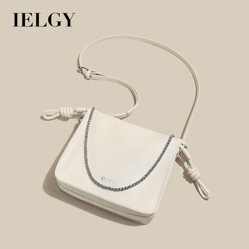 IELGY Exquisite Pleated Crossbody Bag with Adjustable Drawstring