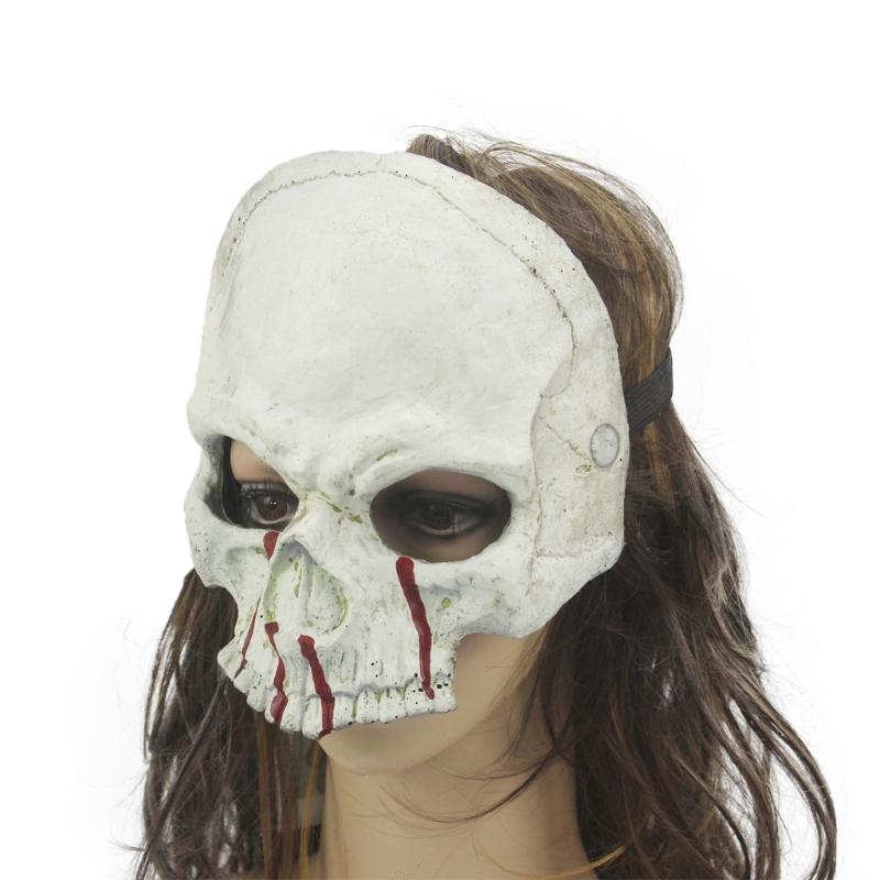Adult Kids Half Face Skull Mask Skull Skeleton Mask Pu Foaming Skeleton Mask for Halloween Masquerade Cosplay Costume
