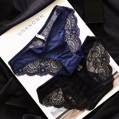 Dames Bloemenkant Sexy Ondergoed Slipjes Onderbroek Kant Knickers voor Vrouwen Katoenen Ondergoed Kant Volledige Bedekking Briefs Slipjes