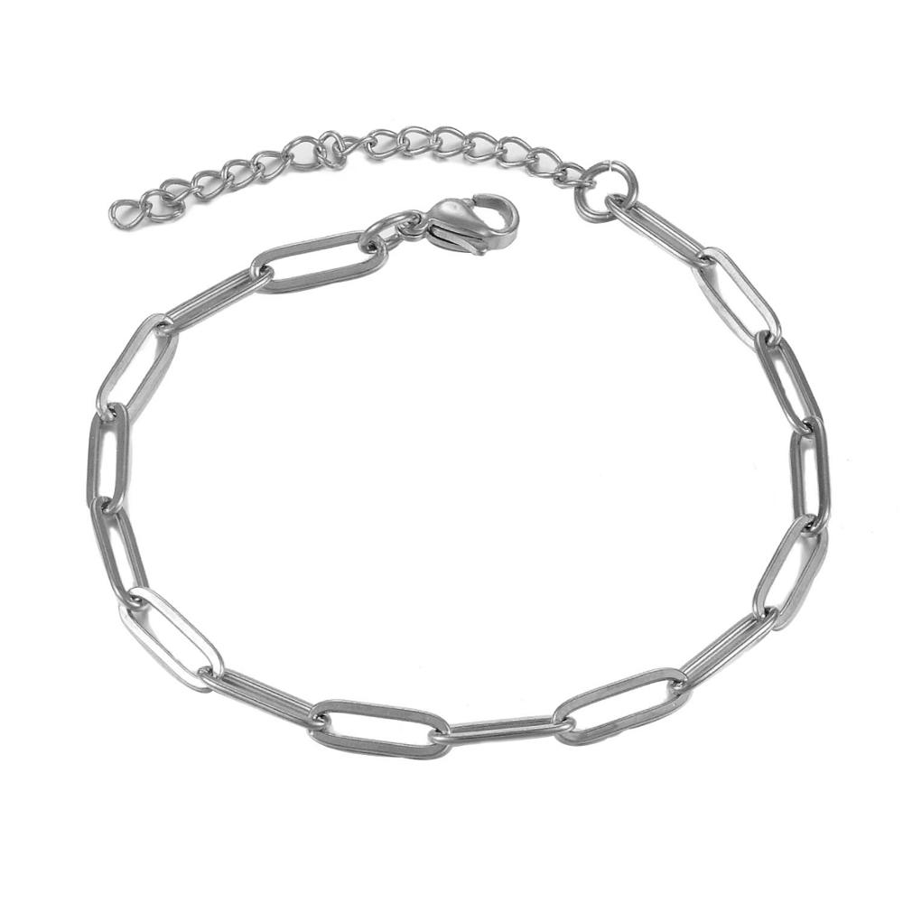 Stainless Steel Hip Hop Bracelet Men And Women Necklace Fashion Jewelry