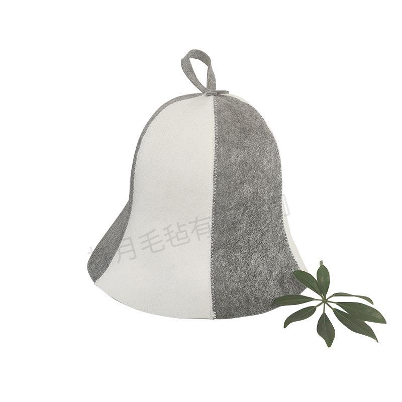 Двухцветная термостойкая войлочная шапка для сауны - Высокая эластичность, Логотип на заказ