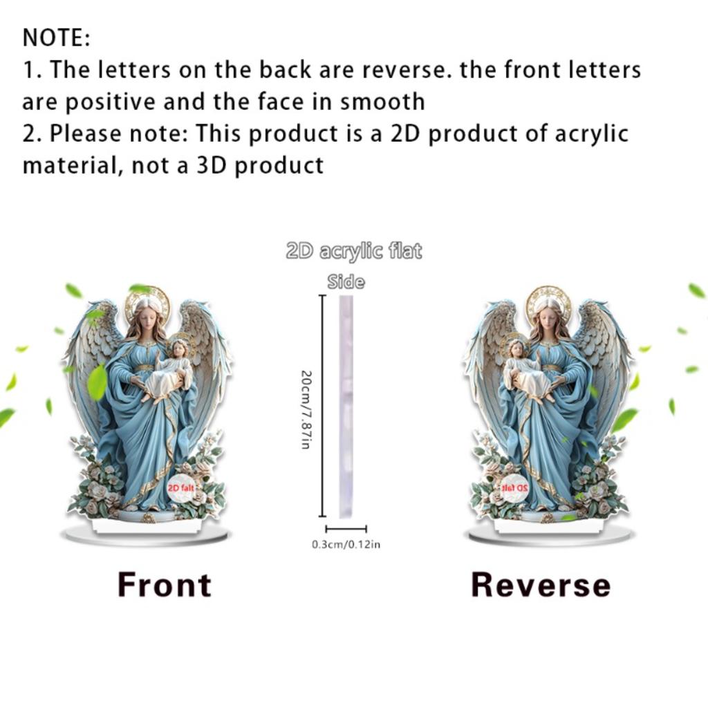 2D flaches Acrylfiguren-Ornament - dekorativer Akzent für Teeküchentheken und Wohnzimmer-Beistelltische