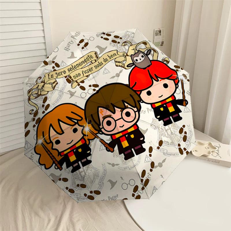 

1PC Harry Potter Umbrella-8-Rib Reinforced, Automatic Open, Lightweight & Durable, Cute Fashion Accessory for Outdoor, D2623