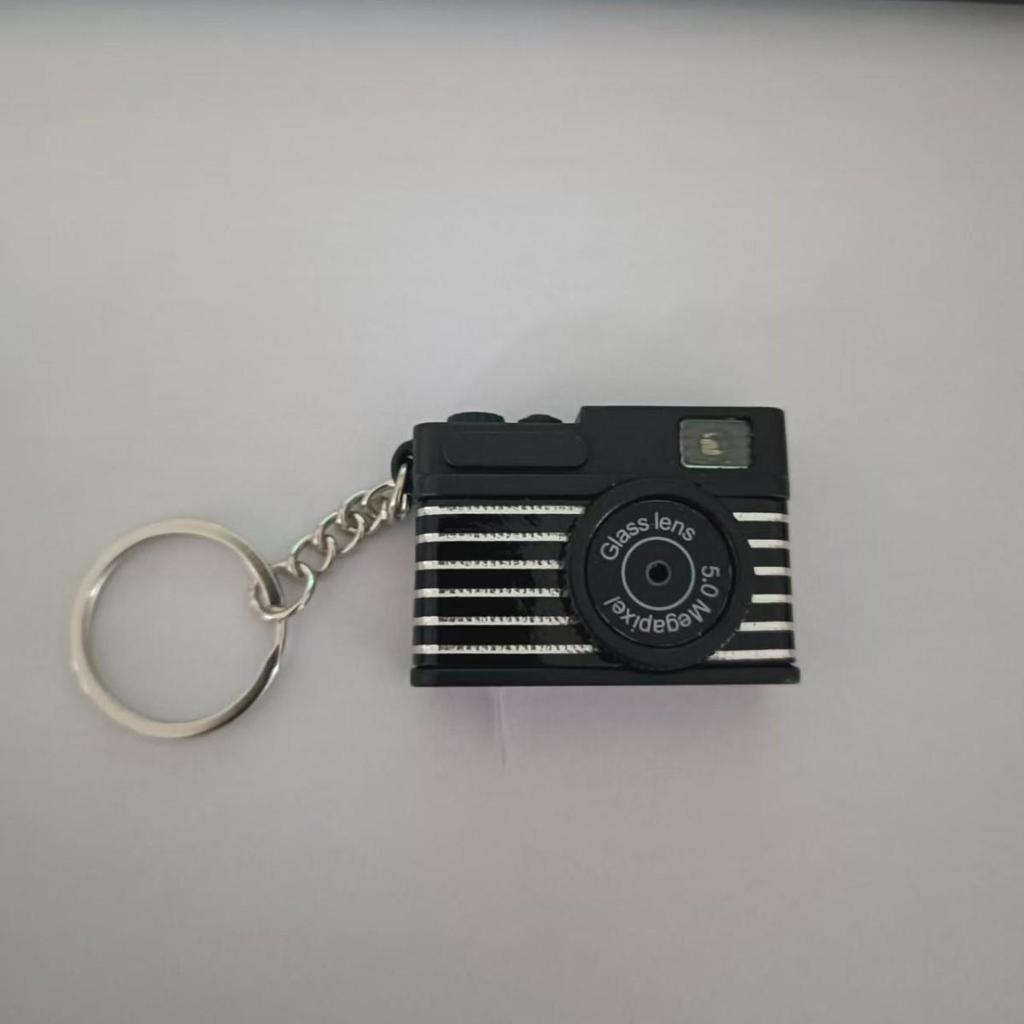 Mini Smiley Face Plush Camera Pendant with Sound & Glow