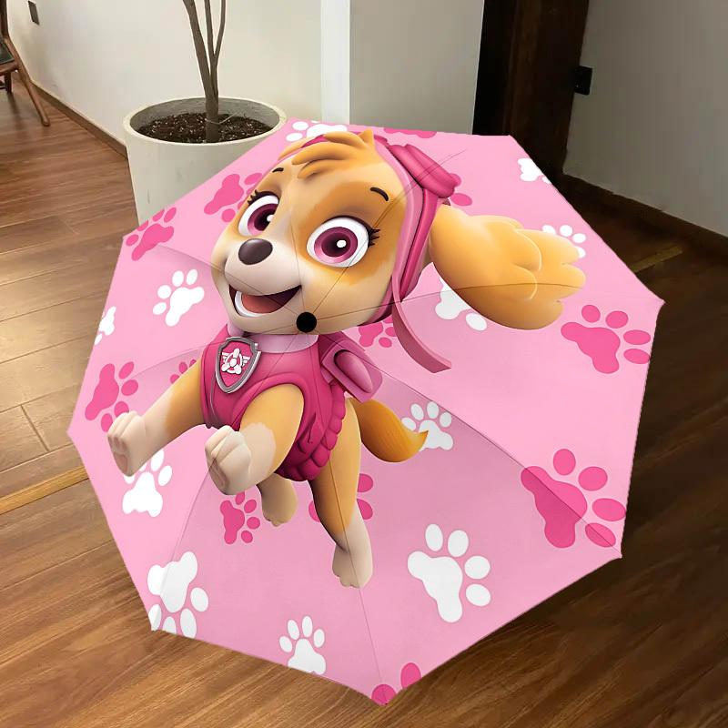 1PC paw prints Umbrella-8-Rib Reinforced, Automatic Open, Lightweight & Durable, Cute Fashion Accessory for Outdoor, Beach or Casual Use, Beach Umbrel