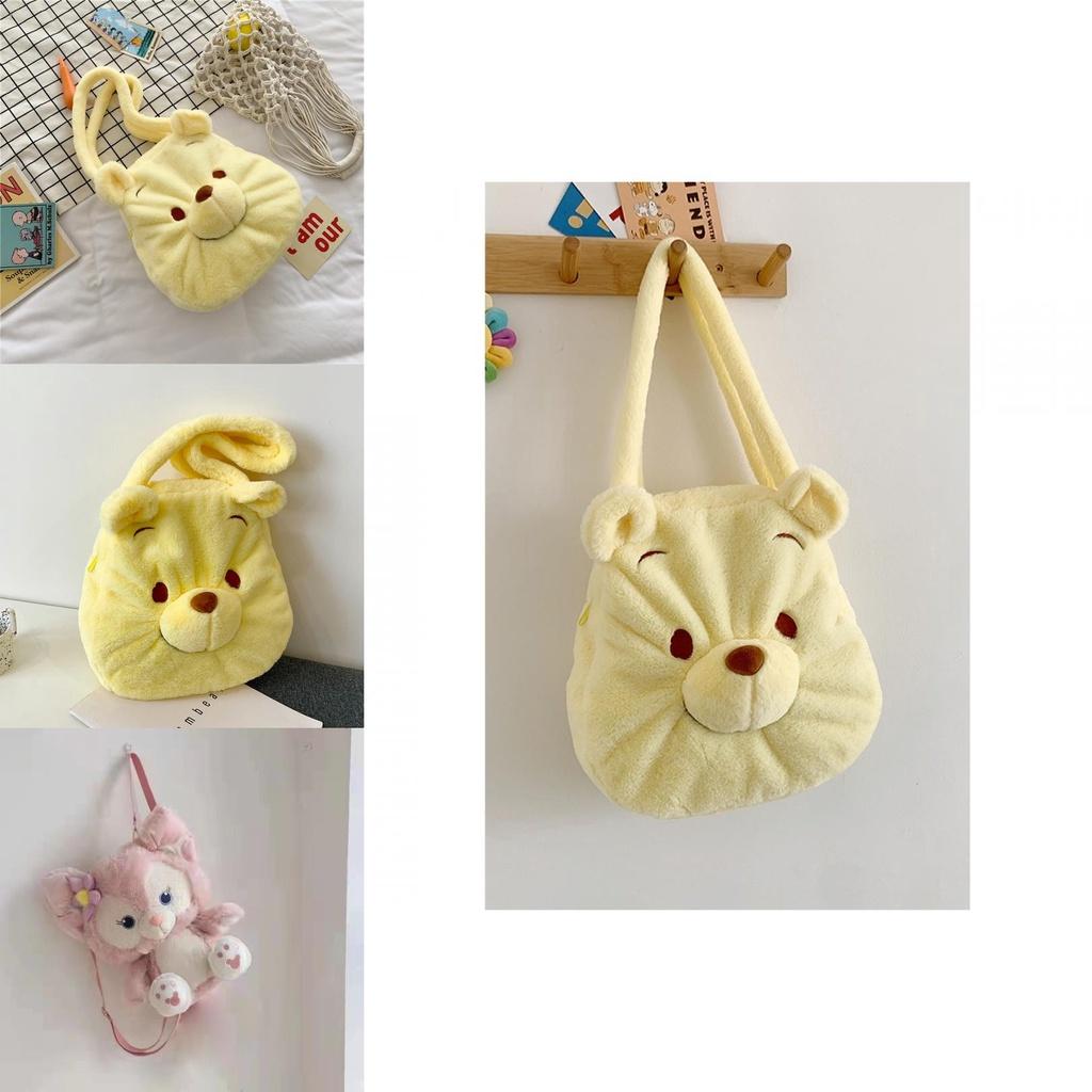 Lina Belle Winnie Plush Shoulder Bag Adorably Cute Handbag For Girls And Women