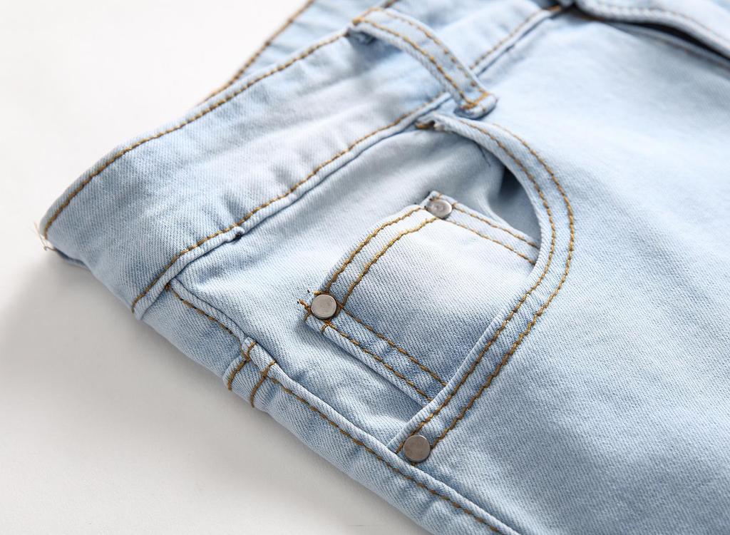 Jeans lunghi elasticizzati ricamati alla moda in stile europeo e americano da uomo