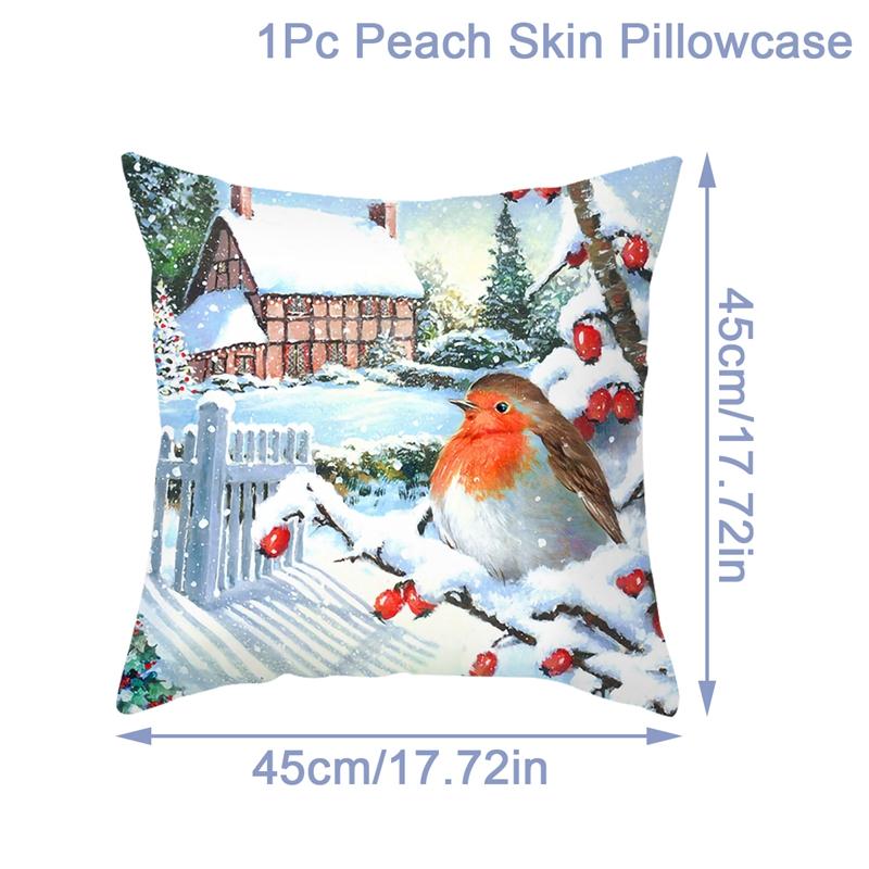 Christmas Cushion Cover Merry Christmas Decorations For Home 2025 Cristmas Ornament Pillow Case Xmas Navidad Gifts New Year 2025
