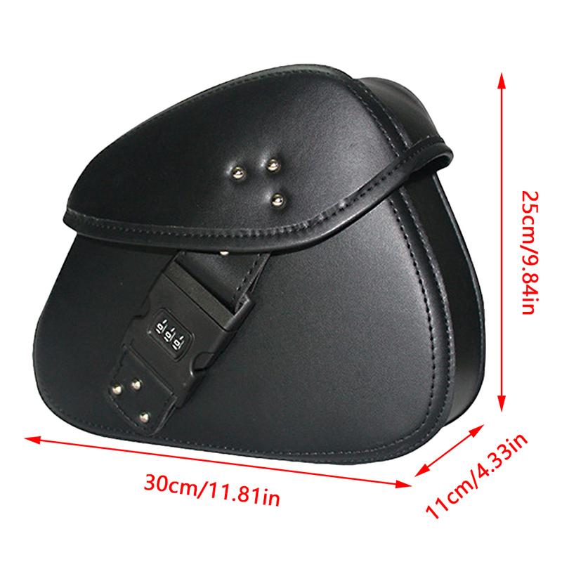 Motorcycle Saddlebags Anti Theft Side Tool Bag Luggage Saddle Bags Pouch PU Leather Universal For Honda/Suzuki/Kawasaki/Yamaha