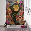 Retro Mandala Tapestry Elephant Head Buddha Psychedelic Flower Plant Wall Hanging Bohemian Aesthetics Home Wall Decoration