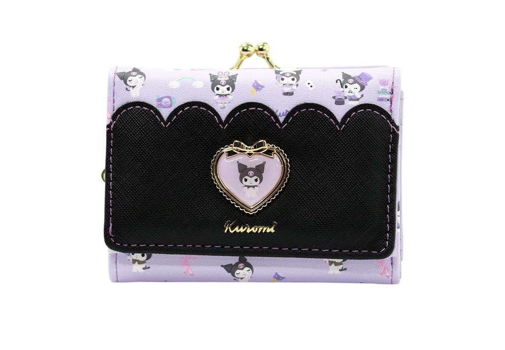 My Melody Kuromi [Aldi] Tri-fold wallet, clasp, & Kuromi,