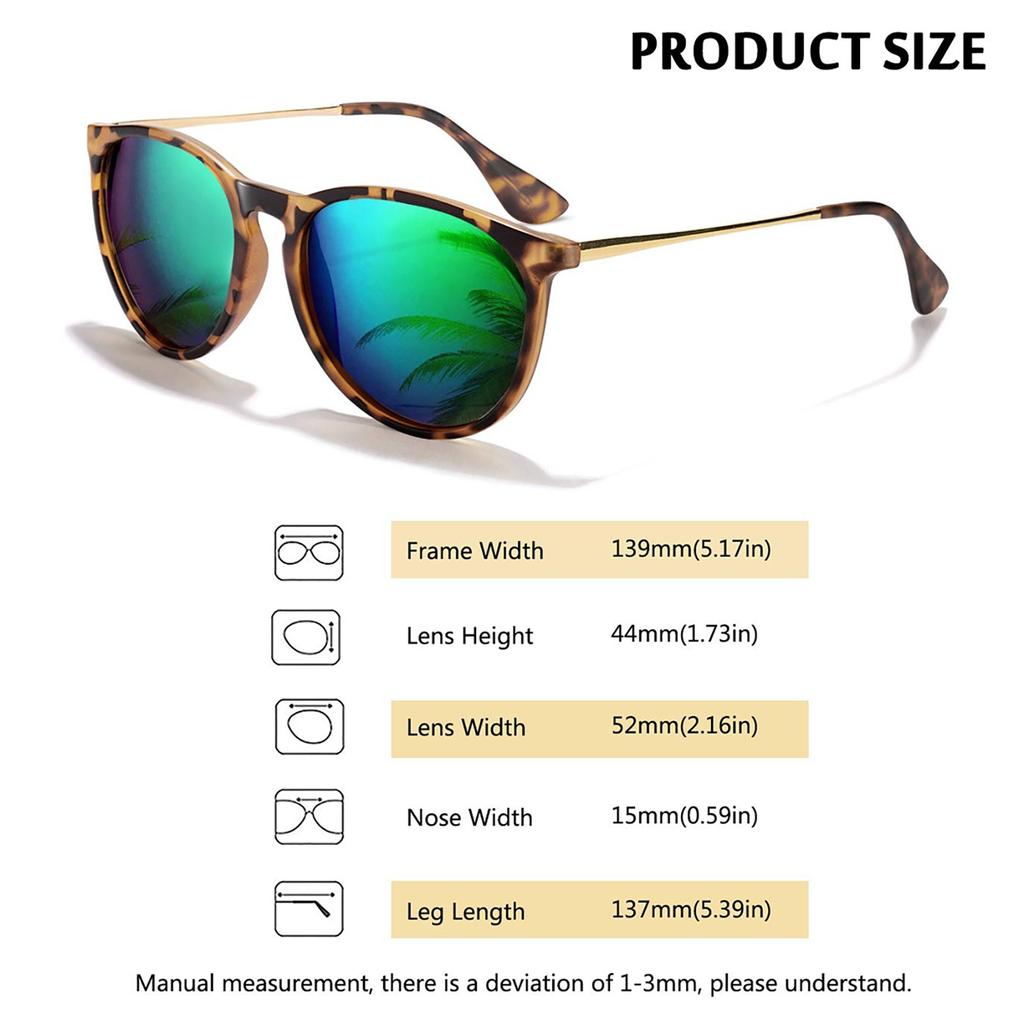 Sunglasses For Women Men Polarized Fashion Vintage Round