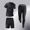 Men's Quick-Dry Sports Suit: High-Elastic Fitness Tights for Running, Training, Basketball, Cycling, Morning Jogging - Perfect for Spring & Autumn.