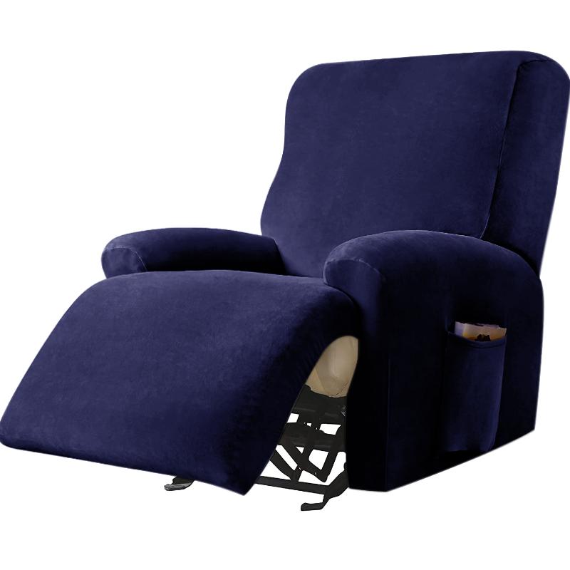 Single Seat Anti Slip Recliner Sofa Covers Velvet Stretch Reclining Couch Slipcovers Furniture Anti Cat Scratch Recliner Chair P