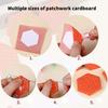 600 Stuks Zeshoekig Paper Piecing Papier voor Patchwork Quilting, 6 Verschillende Maten Paper Piecing Vorm Quilting Templates