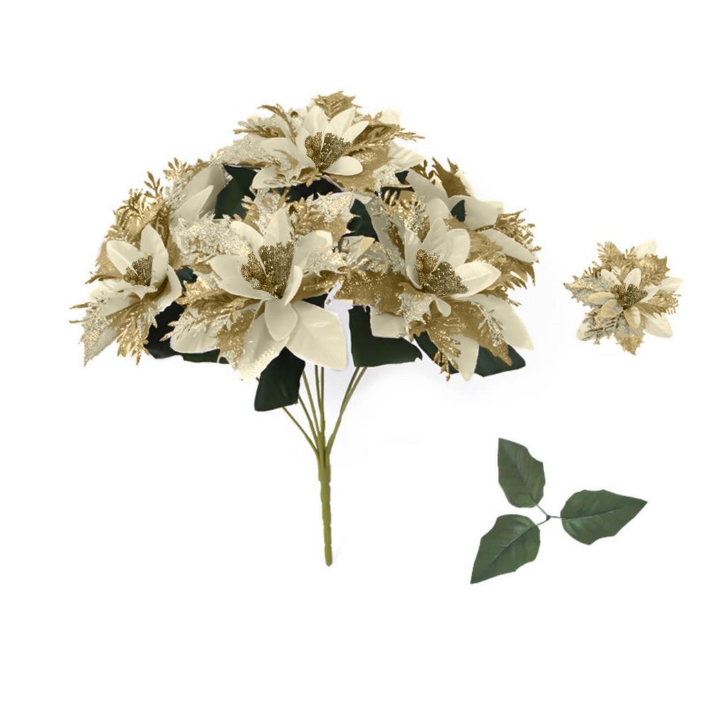 Christmas Simulation Bouquet Christmas Flowers Fake Flowers Christmas Decoration Green Plants Potted Ornaments