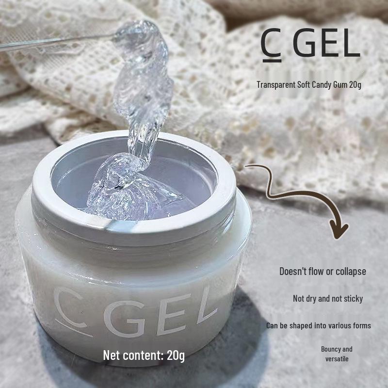 

C GEL Базовое покрытие с удлинением: Укрепляющий закрепитель для ногтей и клей для страз