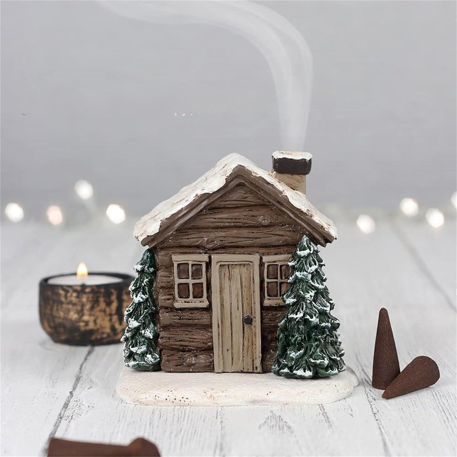 

Реквизит для рождественских украшений, Рождественский домик, Курильница, Украшения для офиса и дома, Изделия из смолы и украшения