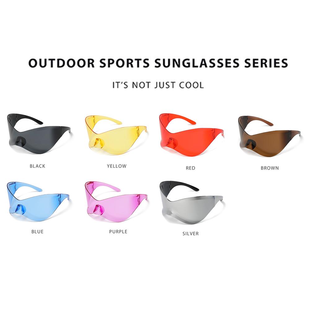 1 Pair Men Y2k Sport Sunglasses Uv400 Protection Safety Cycling Sun Glasses Eyewear For Driving Fishing